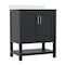 Flash Furniture Vega 30 Inch Vanity w/Sink Combo, Storage Cabinet w/Soft Close Doors and Open Shelf, Black FS-VEGA30-BK-GG - alternate 7